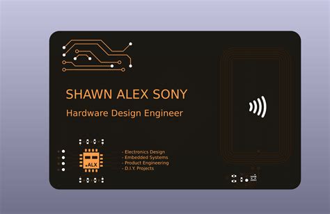 nfc pcb business card template